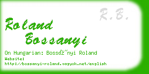 roland bossanyi business card